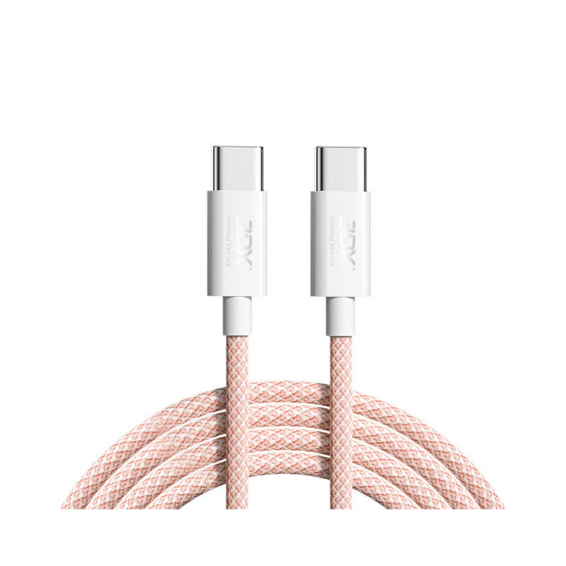 Macaron color nylon braided fast charging data cable